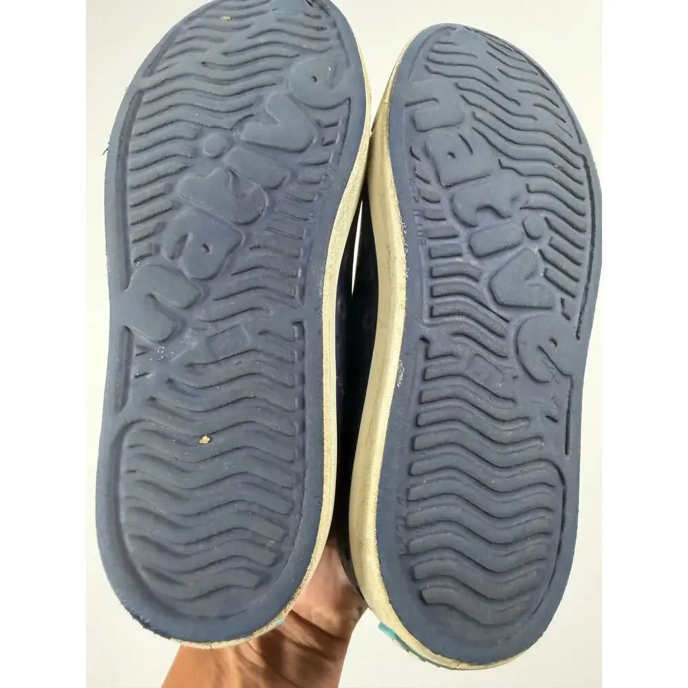 Native Shoes Jefferson Navy Blue White Slip On Kids Size 1